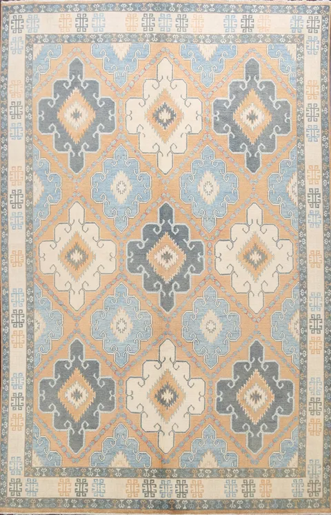Geometric Khotan Oriental Area Rug 8x10