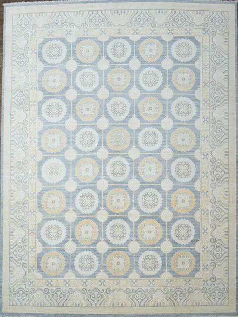Premium Quality Geometric Khotan Oriental Area Rug 9x12