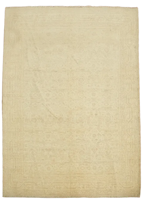Neutral Toned Oushak Turkish Area Rug 6x8 ft