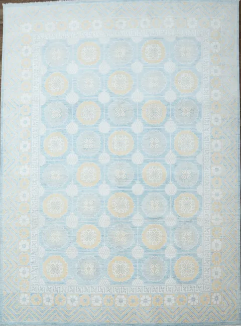Premium Quality Vegetable Dye Khotan Oriental Area Rug 9x12