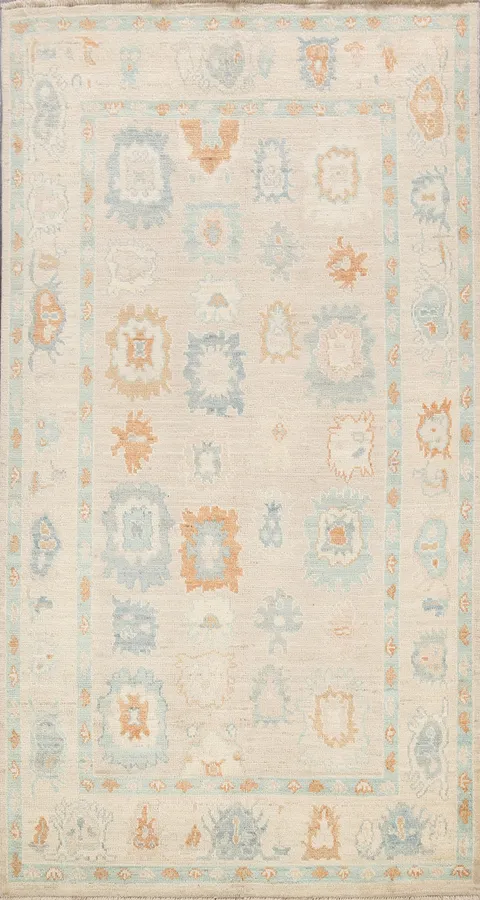 100% Vegetable Dye Oushak Oriental Area Rug 5x8