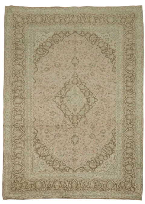 Floral Kashan Persian Wool Area Rug 8x11