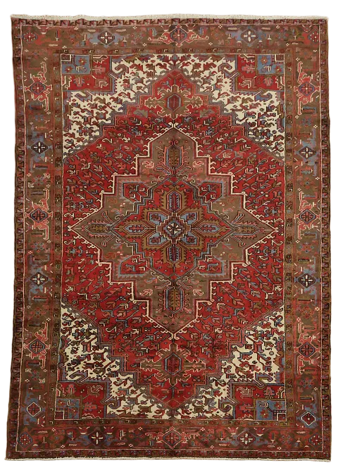 Geometric Heriz Persian Area Rug 8x11