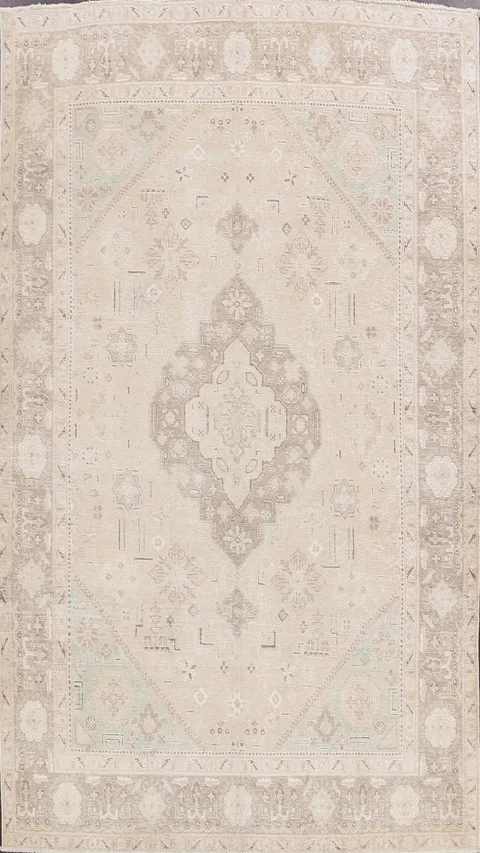 Geometric Tabriz Persian Area Rug 7x10
