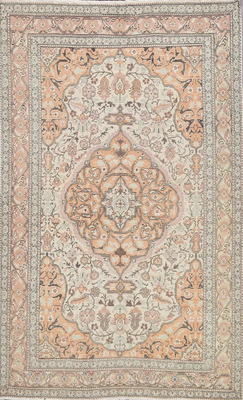 Floral Kerman Persian Area Rug 5x7