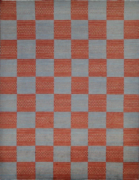 Checkered Gabbeh Kashkoli Oriental Area Rug 8x11