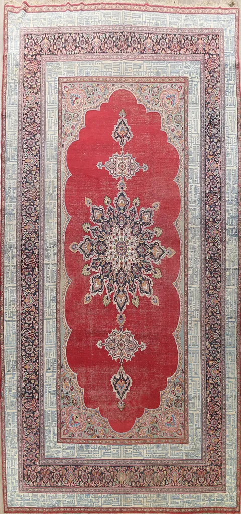 Antique 100% Vegetable Dye Dorokhsh Persian Area Rug 10x18