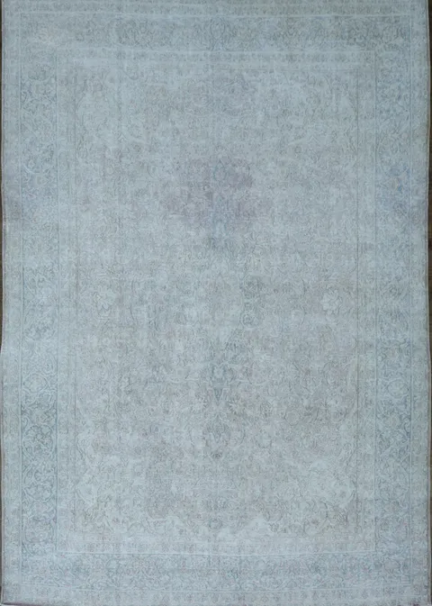 Muted Distressed Kerman Persian Area Rug 8x11