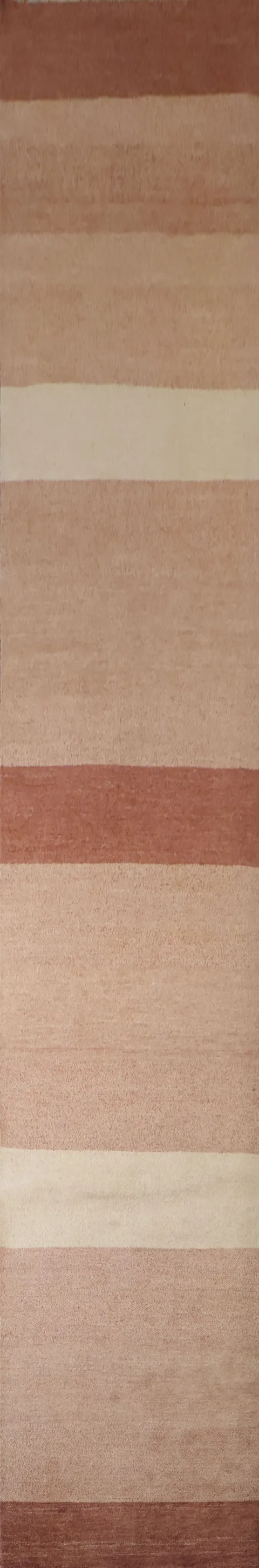 Modern Gabbeh Kashkoli Oriental Runner Rug 3x17