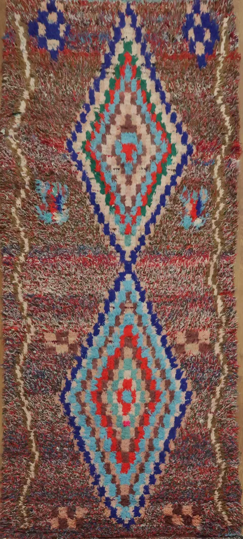 Geometric Moroccan Oriental Runner Rug 3x8