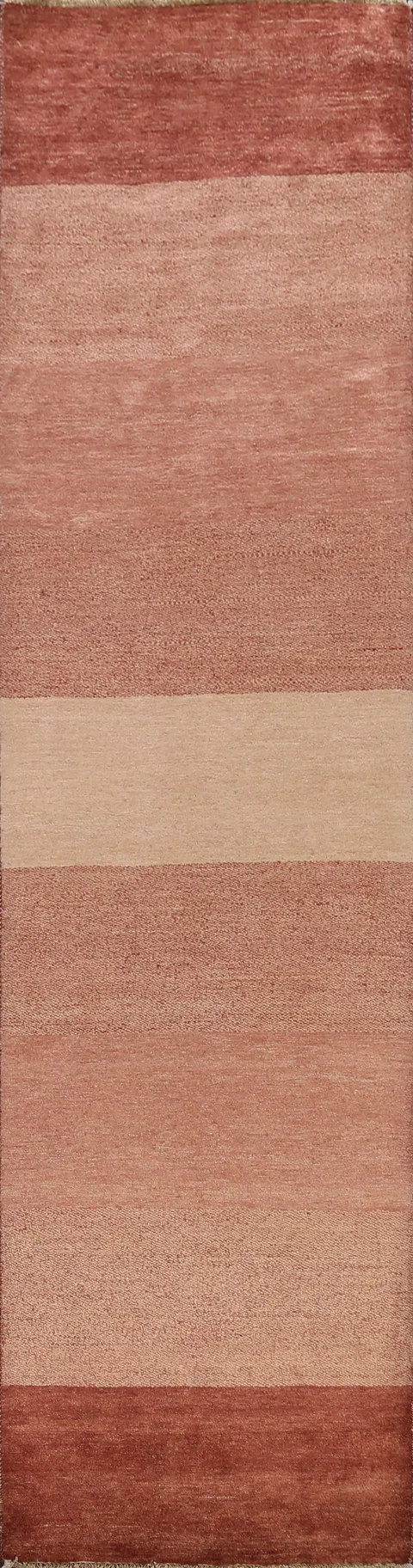 Modern Gabbeh Kashkoli Oriental Runner Rug 3x10