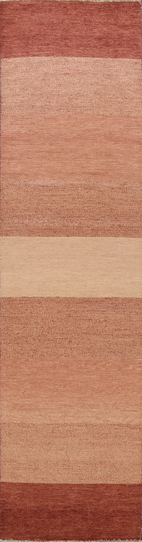 Modern Gabbeh Kashkoli Oriental Runner Rug 3x10