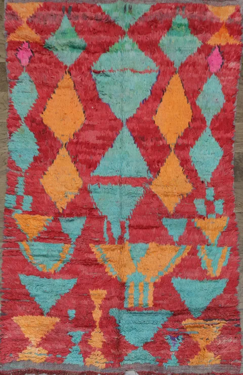 Tribal Geometric Moroccan Oriental Area Rug 5x7