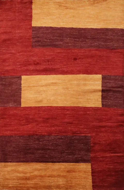 Patch-Work Gabbeh Kashkoli Oriental Area Rug 5x8