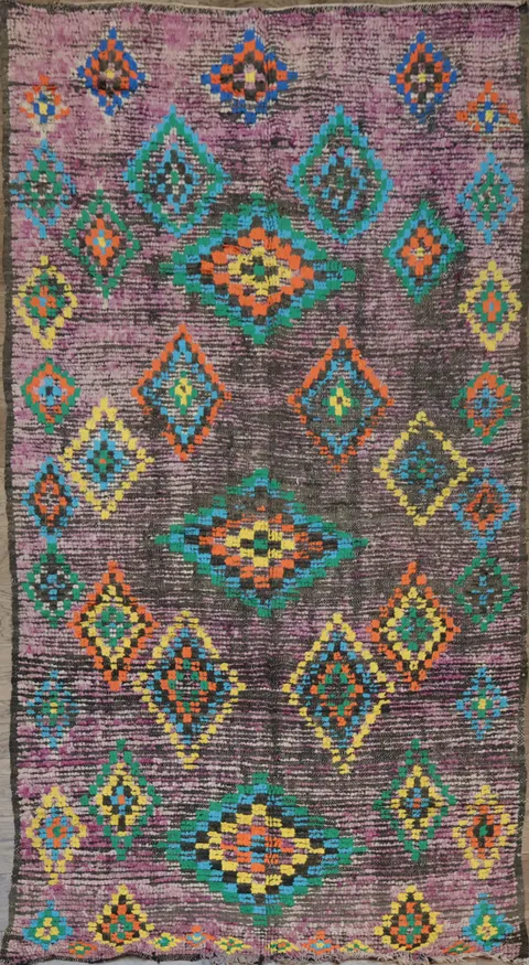 Antique Tribal Moroccan Oriental Area Rug 5x9