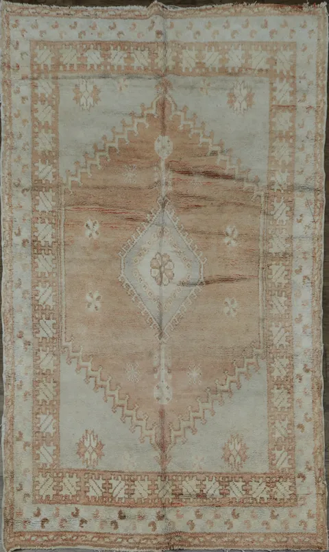 Antique Tribal Moroccan Oriental Area Rug 6x9