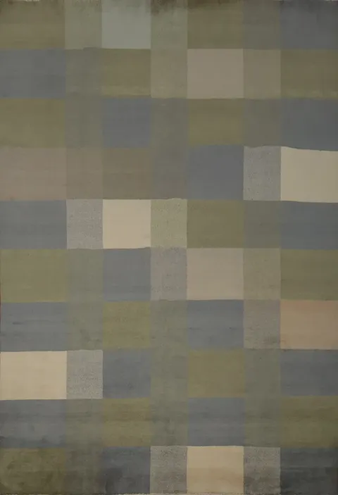 Checkerboard Elegance: Soft Tones Large Area Rug for Living Spaces 8x10