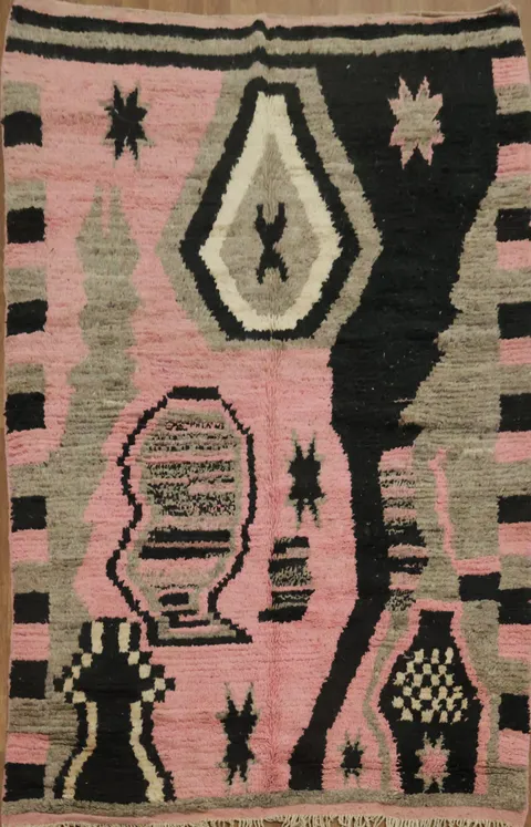 Tribal Moroccan Oriental Area Rug 5x8