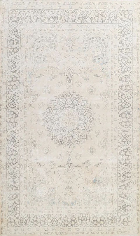 Muted Floral Kerman Persian Area Rug 8x12