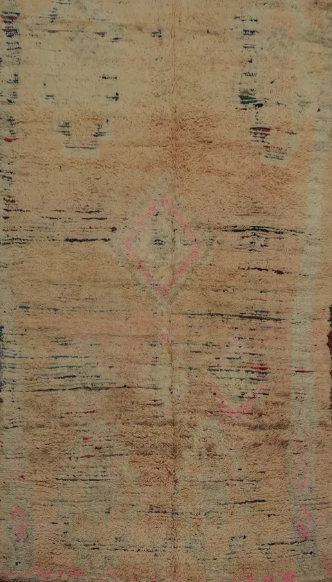 Rustic Chic Antique Moroccan Area Rug 5x10 with Unique Patterns