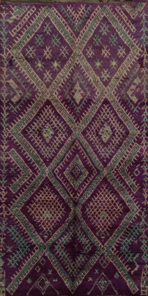 Purple Moroccan Area Rug 6x12 Perfect for Eclectic Home Decor
