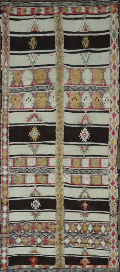 Intricate Design Antique Moroccan Rug for an Authentic Home Accent 5x11
