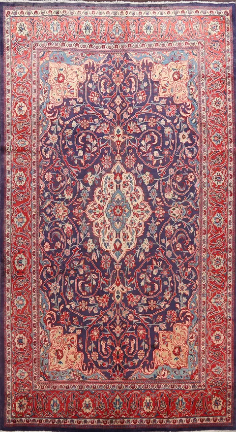 Floral Sarouk Persian Area Rug 7x11