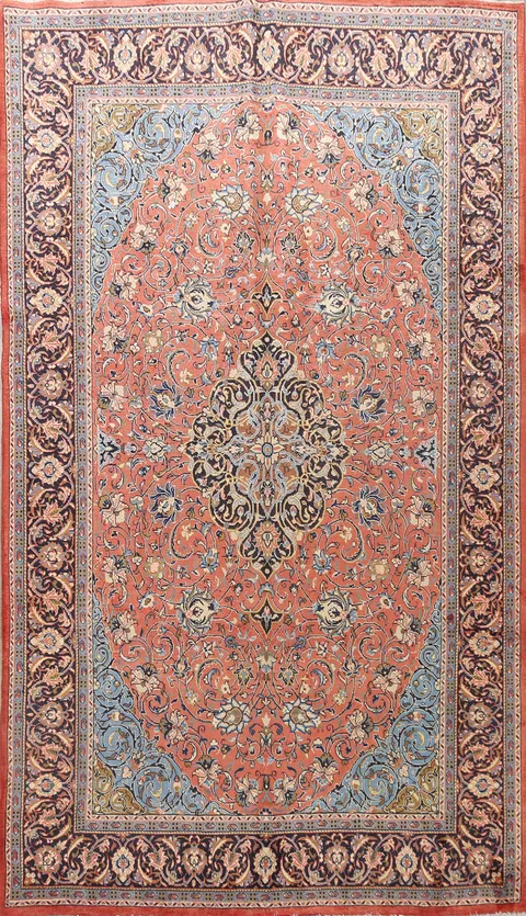 Floral Sarouk Persian Area Rug 7x10