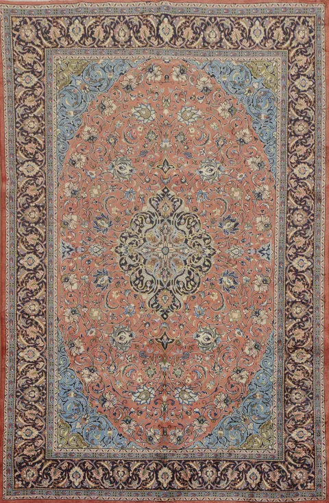 Floral Sarouk Persian Area Rug 7x10