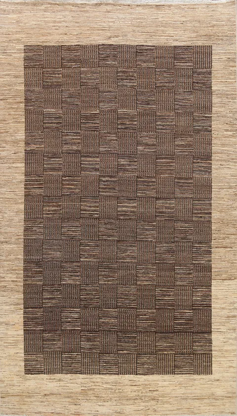 Modern Gabbeh Kashkoli Oriental Area Rug 6x10
