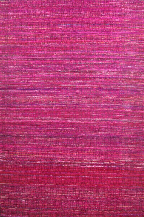 Handwoven Raspberry Rug Adds a Pop of Color