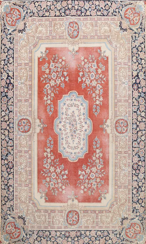 Traditional Floral Kerman Persian Area Rug 8x11