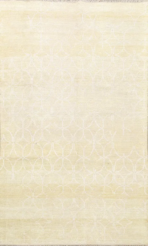 Muted Distressed Modern Oriental Area Rug 5x8