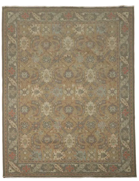 Silver Washed Ziegler Turkish Area Rug 10x13