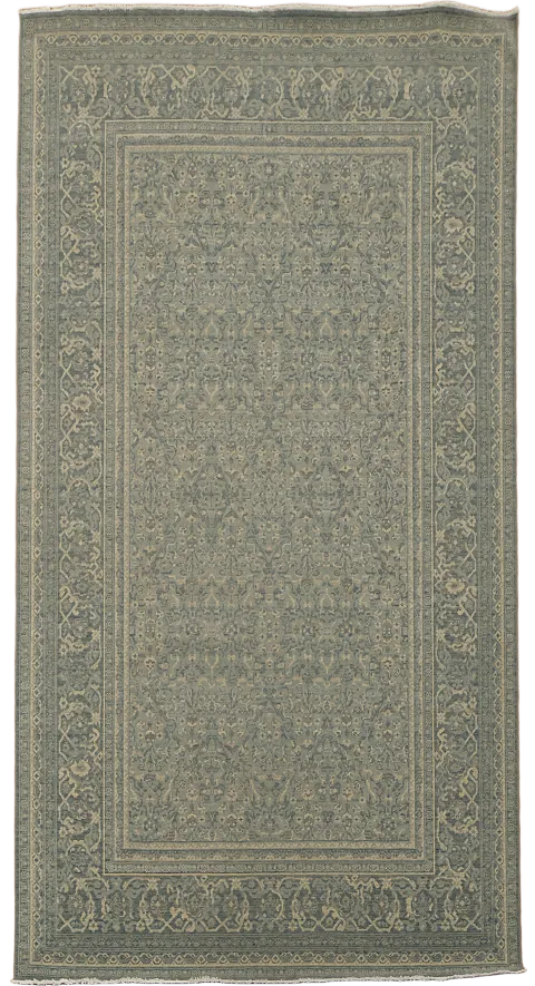 Silver Washed Ziegler Turkish Area Rug 7x10