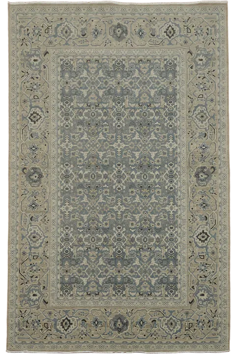 Silver Washed Ziegler Turkish Area Rug 7x10