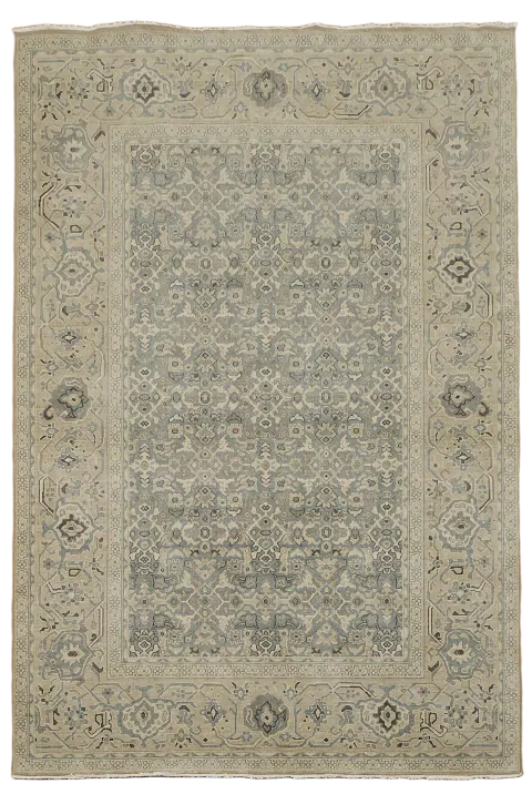 Silver Washed Ziegler Turkish Area Rug 7x10
