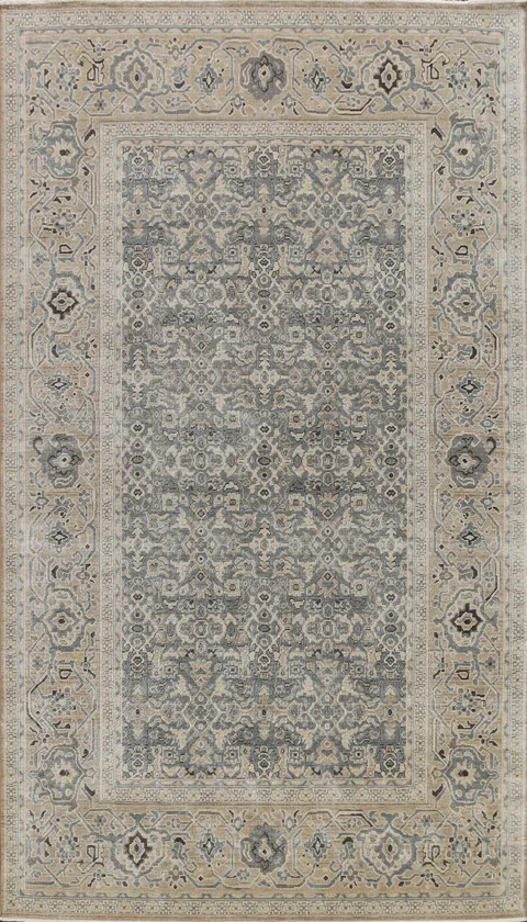 Silver Washed Ziegler Turkish Area Rug 7x10