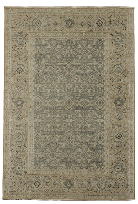 Silver Washed Ziegler Turkish Area Rug 7x10