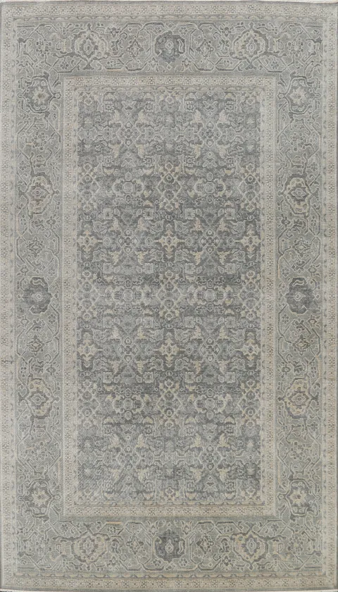 Silver Washed Ziegler Turkish Area Rug 7x10