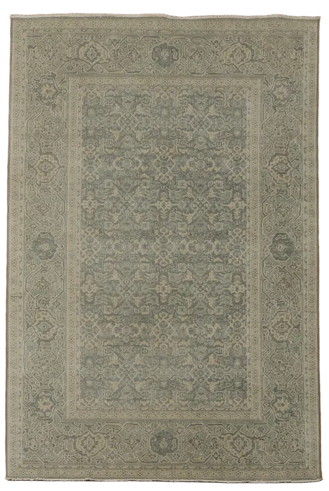 Silver Washed Ziegler Turkish Area Rug 7x10