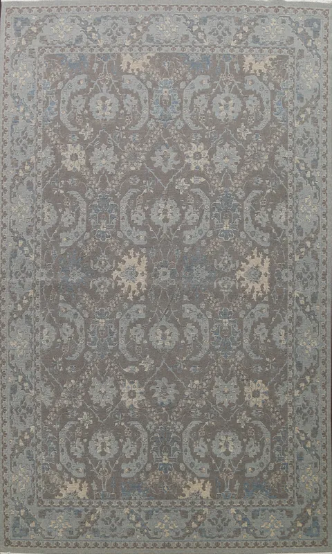 Silver Washed Ziegler Turkish Area Rug 9x12