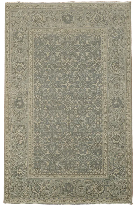 Silver Washed Ziegler Turkish Area Rug 7x10