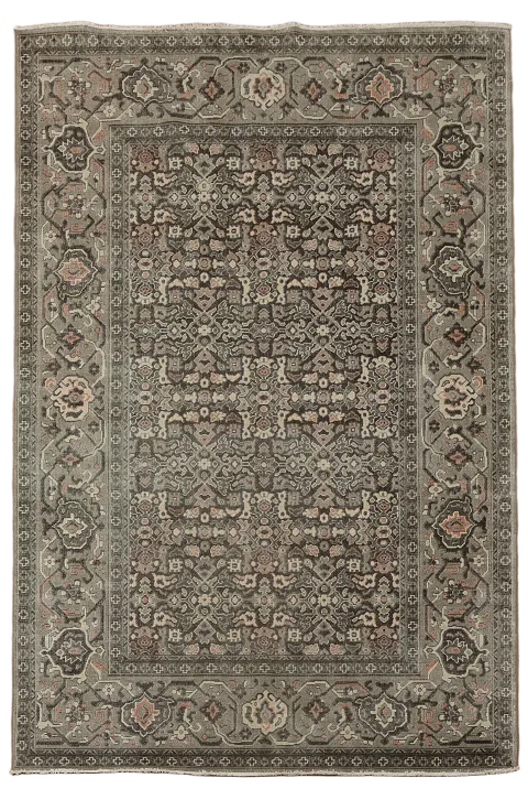 Silver Washed Ziegler Turkish Area Rug 7x10