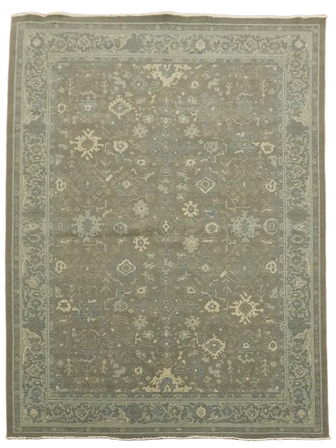 Silver Washed Ziegler Turkish Area Rug 9x12