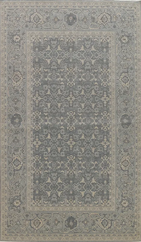Silver Washed Ziegler Turkish Area Rug 7x10