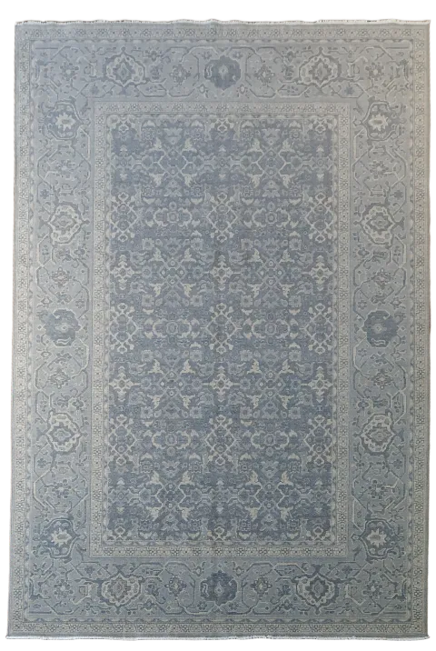 Silver Washed Ziegler Turkish Area Rug 7x10