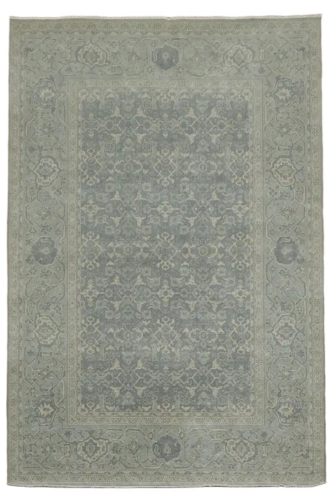 Silver Washed Ziegler Turkish Area Rug 7x10