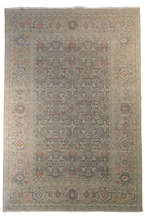 Silver Washed Ziegler Turkish Area Rug 7x10