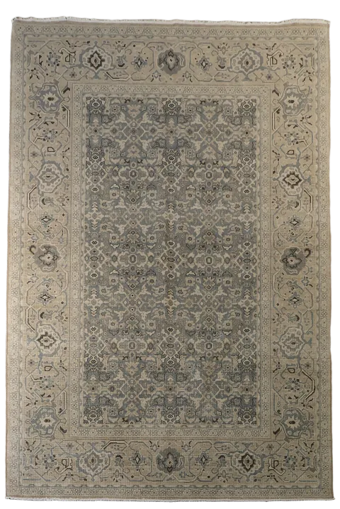 Silver Washed Ziegler Turkish Area Rug 7x10